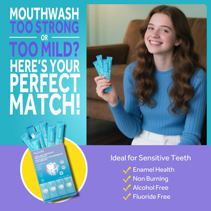 MySmile Nano Hydroxyapatite Mouthwash for Sensitive Teeth – Travel Size, 30 Packets