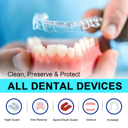 MySmile Retainer Cleaner - 120 Tablets for Aligners & Mouth Guards (Orange)