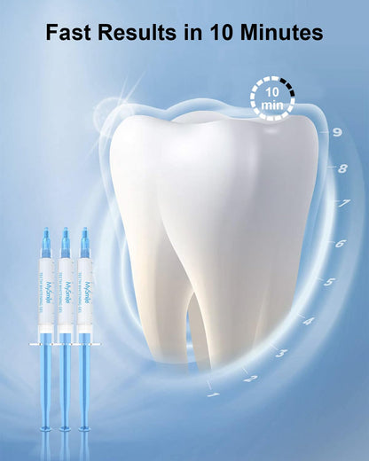 MySmile Teeth Whitening Gel Refills Pack – 6 Non-Sensitive, 10-Min Whitening