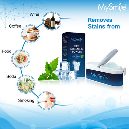 MySmile Teeth Whitening Powder – Natural Enamel Safe Whitening & Stain Remover