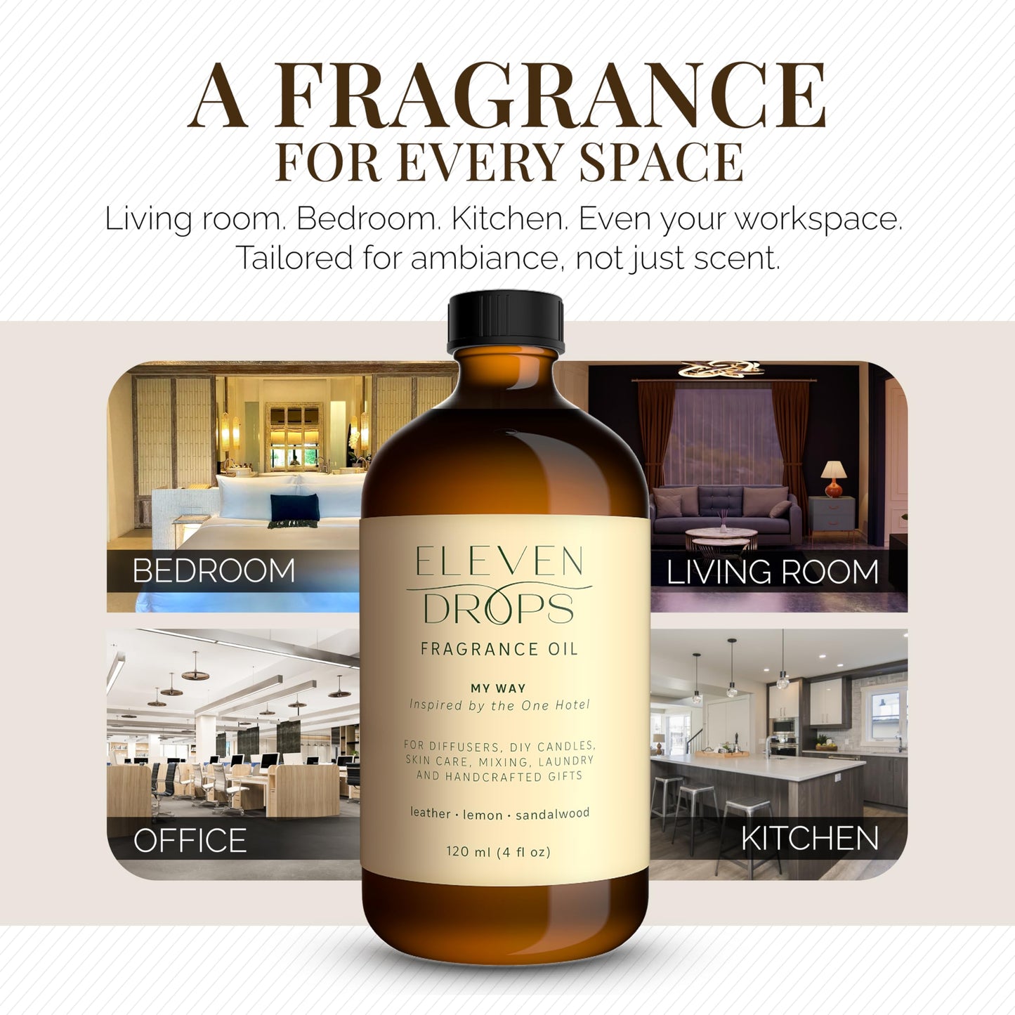 Eleven Drops My Way Diffuser Oil 4oz – Premium Fragrance Inspired by The One Hotel