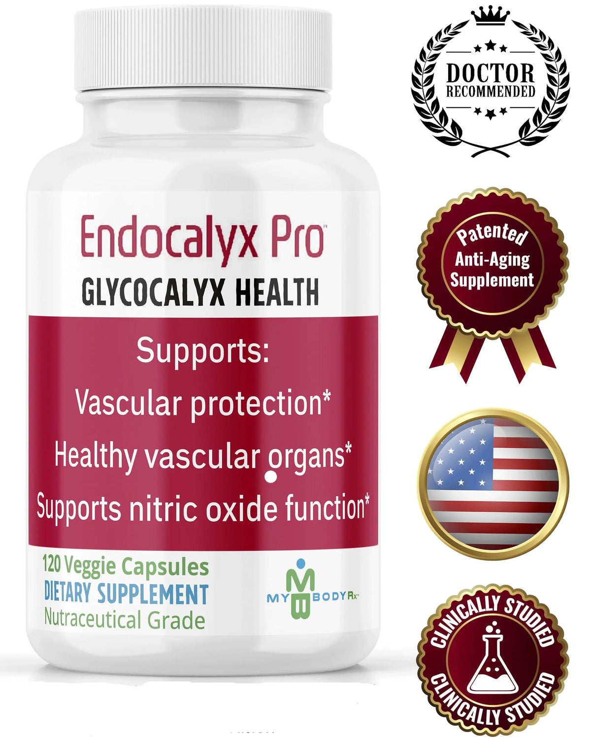 MYBODYRX Endocalyx Pro – Endothelial Glycocalyx Support, 120 Veggie Capsules | Vascular & Microcirculation Health | Patented Formula BritishVita | Premium UK Vitamins & Wellness Supplements