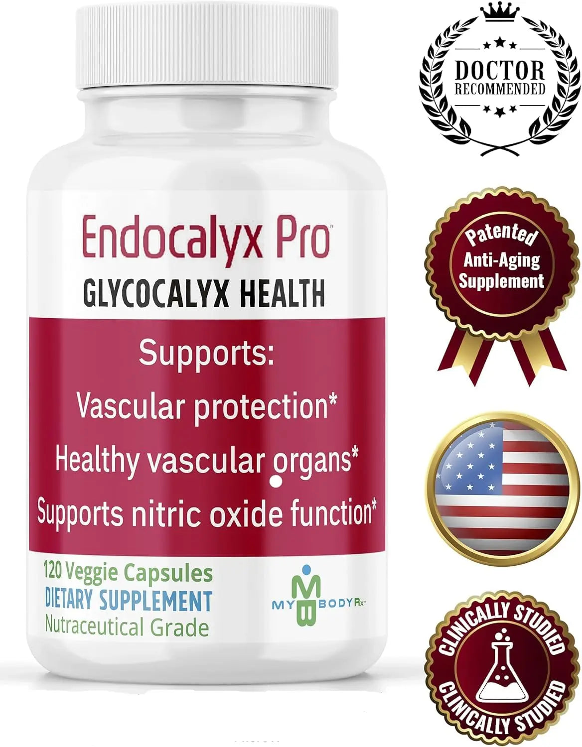 MYBODYRX Endocalyx Pro Supplement – Endothelial Glycocalyx Support for Vascular & Microcirculation Health | 120 Veggie Capsules BritishVita | Premium UK Vitamins & Wellness Supplements