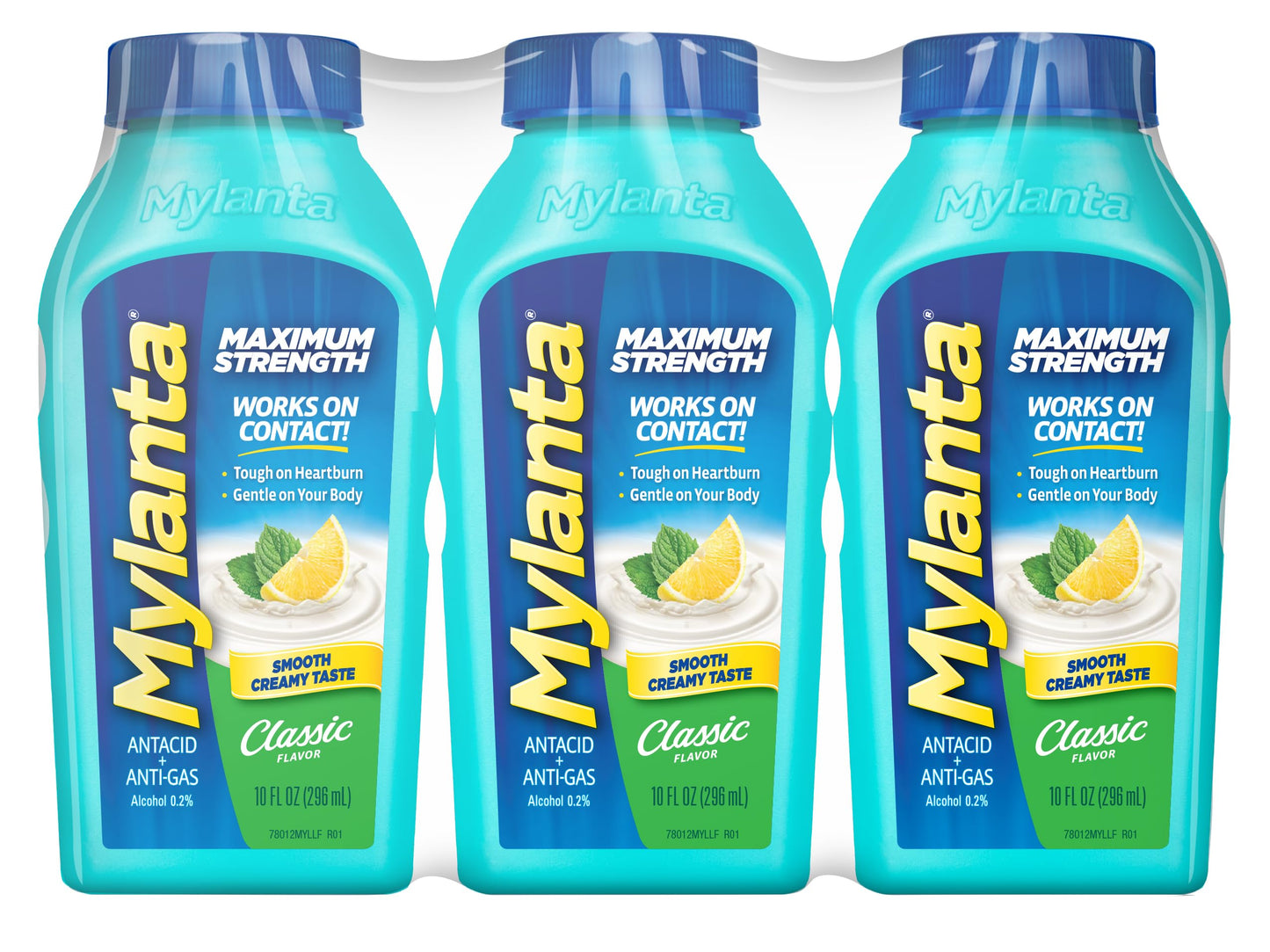 Mylanta Maximum Strength Liquid Antacid & Anti-Gas — 3-Pack, Classic Flavor, 10 fl oz