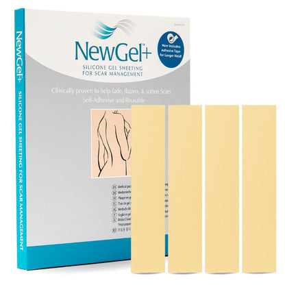 MyNewGel Plus Advanced Silicone Scar Sheets 1x6 Beige 4 Count