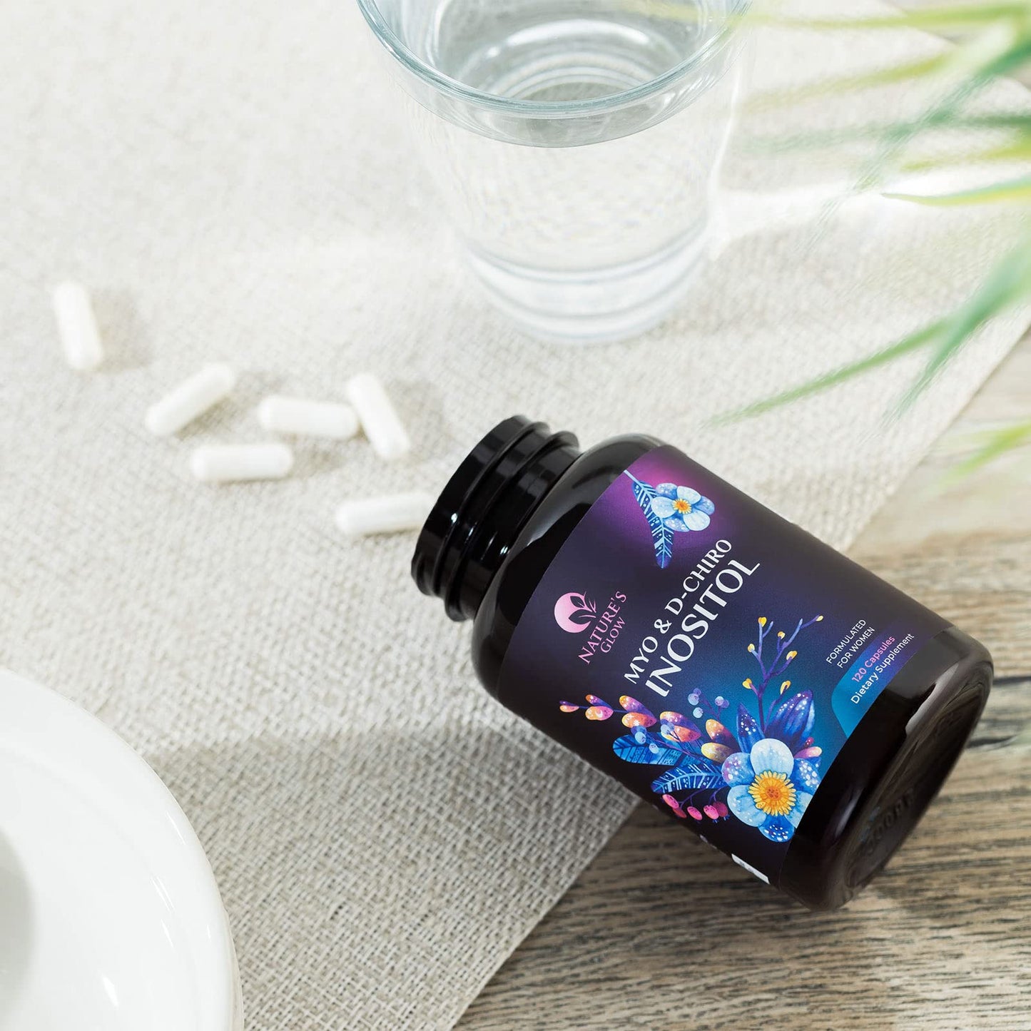 Myo-Inositol & D-Chiro Inositol 1025mg - 40:1 Ovarian Support (Vegan, Non-GMO) 120 Capsules