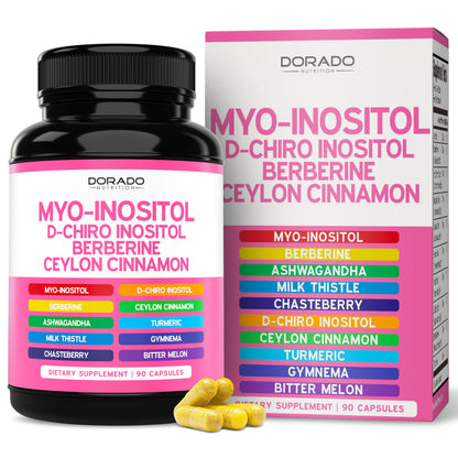Myo-Inositol & D-Chiro Inositol for Women — 90 Capsules (40:1) Hormone Balance