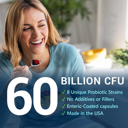 MyoActivo 60 Billion CFU Probiotic – 8 Strains, Prebiotics & Postbiotics