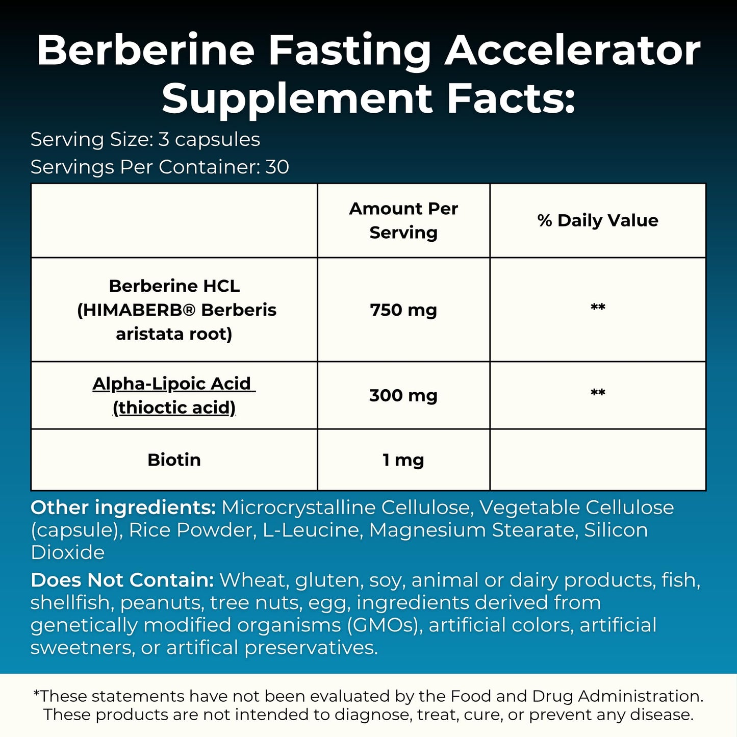 MYOXCIENCE Berberine Fasting Accelerator | Himaberb Berberine HCl + ALA & Biotin - 90 Capsules