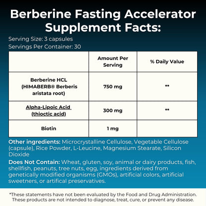 MYOXCIENCE Berberine Fasting Accelerator | Himaberb Berberine HCl + ALA & Biotin - 90 Capsules