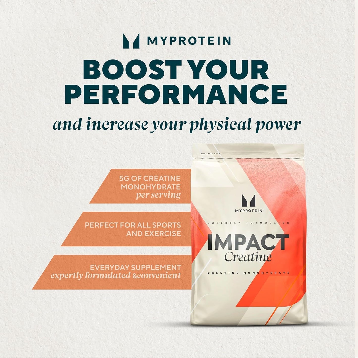 Myprotein Creatine Monohydrate Powder – 2.2lbs, 200 Servings, Unflavored