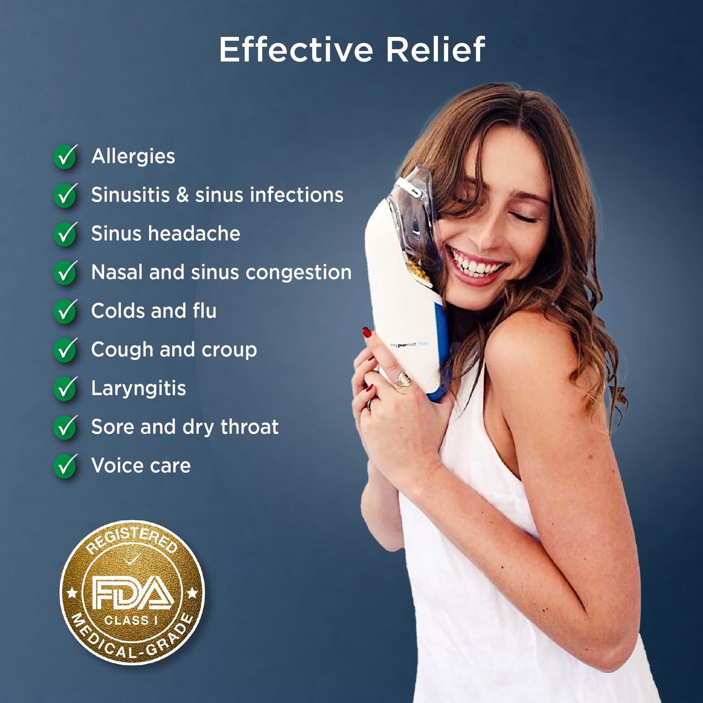 Mypurmist Free Ultrapure Cordless Steam Inhaler | Portable Steam Therapy