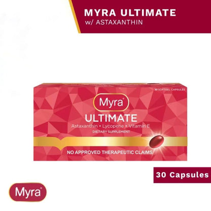 Generic Myra Utimate Capsules: Astaxanthin, Lycopene and Vitamin E - 30 Softgel Capsules