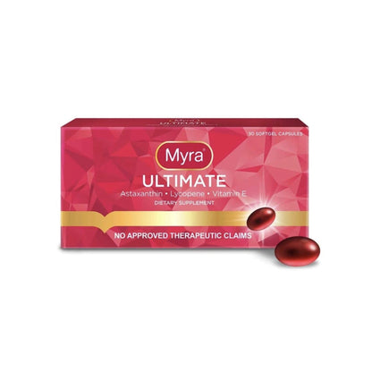 Generic Myra Utimate Capsules: Astaxanthin, Lycopene and Vitamin E - 30 Softgel Capsules