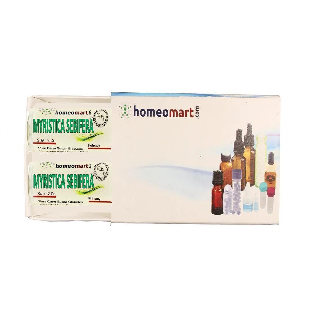 homeomart.com Myristica Sebifera Homeopathy Pellets Pills in 30C Potency Pack of 2