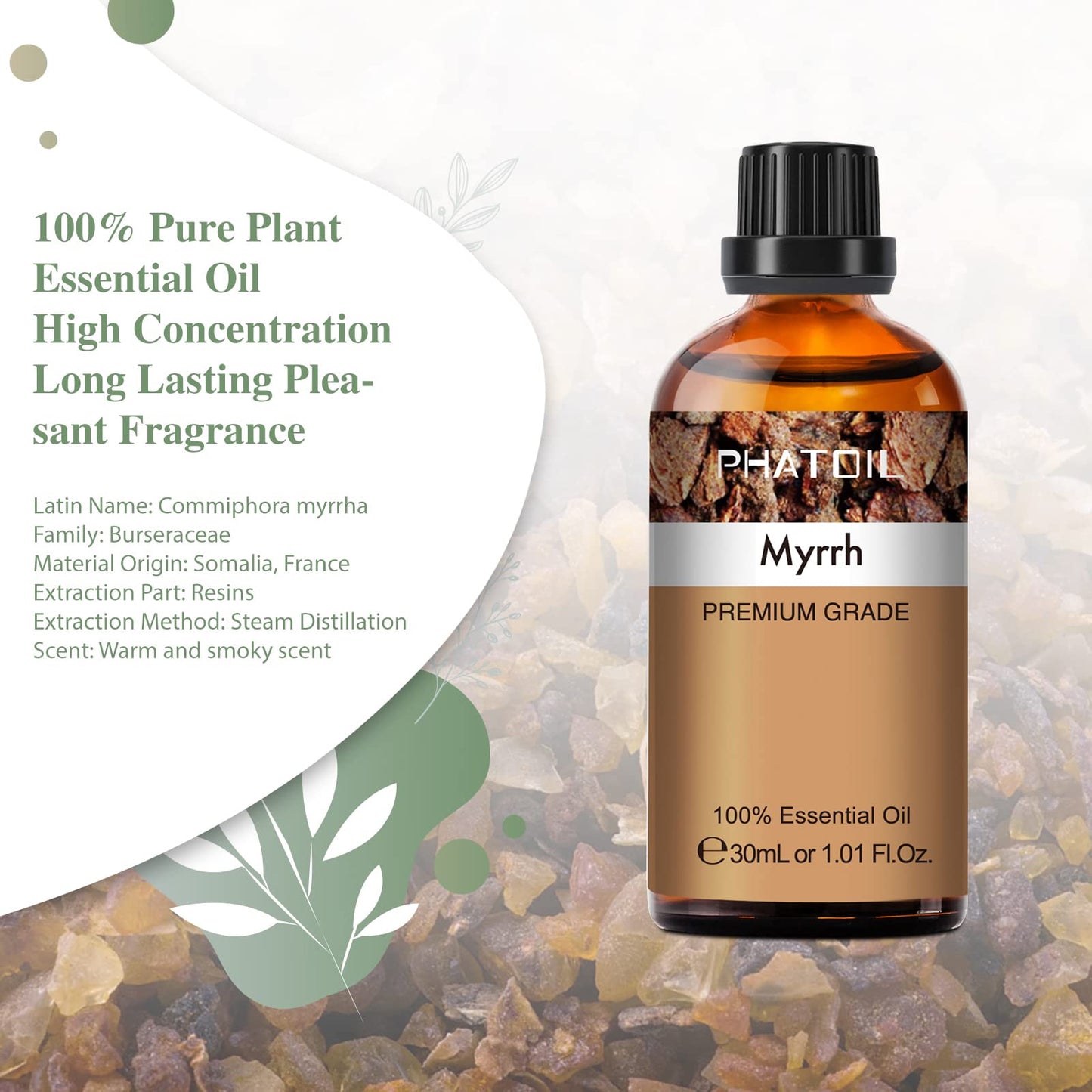 Myrrh Essential Oil 30ml – PHATOIL Pure Essential Oil for Aromatherapy