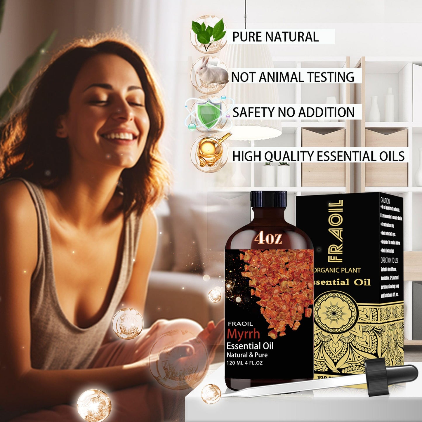 Myrrh Essential Oil 4 Oz (120 ml) – Diffuser, DIY, Candles & Soaps | FRAOIL