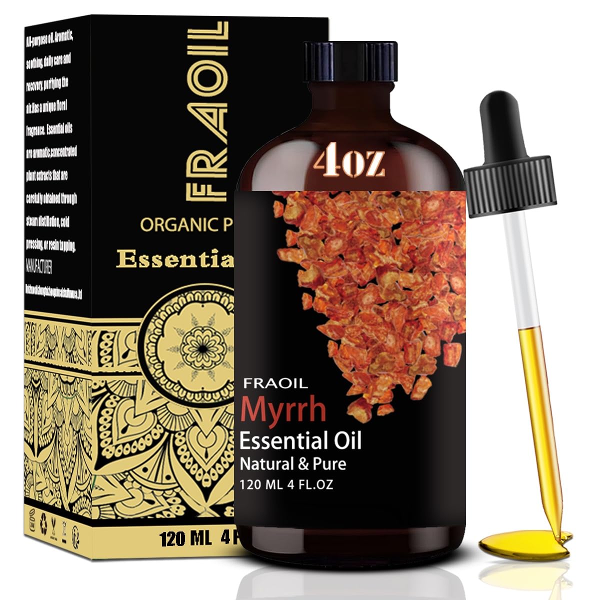 Myrrh Essential Oil 4 Oz (120 ml) – Diffuser, DIY, Candles & Soaps | FRAOIL