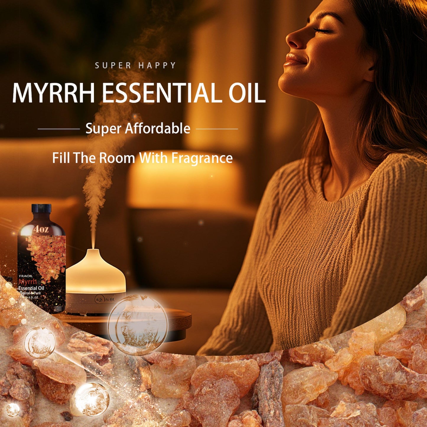 Myrrh Essential Oil 4 Oz (120 ml) – Diffuser, DIY, Candles & Soaps | FRAOIL