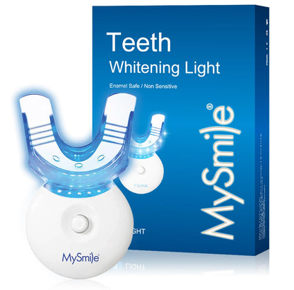 MySmile 5LED Teeth Whitening Light with Mouth Trays – Smart Timer & Durable Batteries