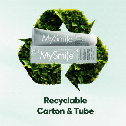 MySmile Fluoride Free Toothpaste with Nano Hydroxyapatite for Sensitive Teeth – Enamel Strength, Remineralization & Bright Teeth | Misty Mint 4.2oz