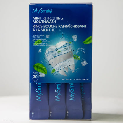 MySmile Alcohol Free Mouthwash for Adults - Travel Mint, 30 Uses
