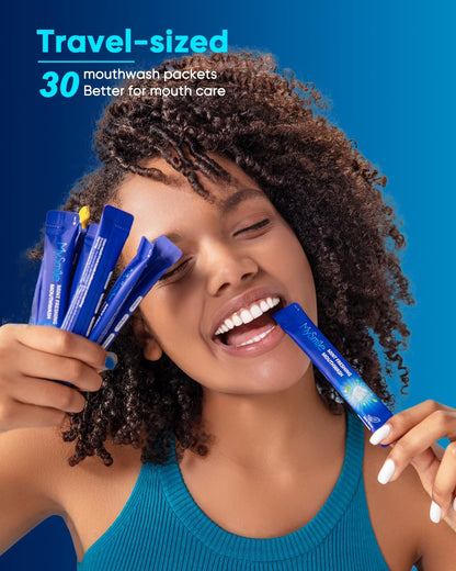 MySmile Alcohol Free Mouthwash for Adults - Travel Mint, 30 Uses