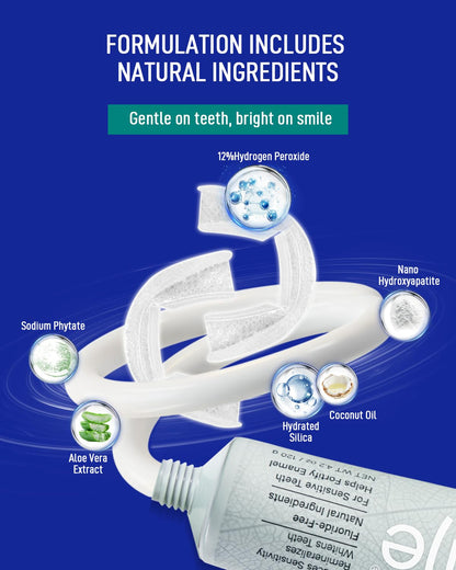 MySmile 7-Day Teeth Whitening Bundle - 12% Hydrogen Peroxide Trays + Fluoride-Free Nano Hydroxyapatite Toothpaste