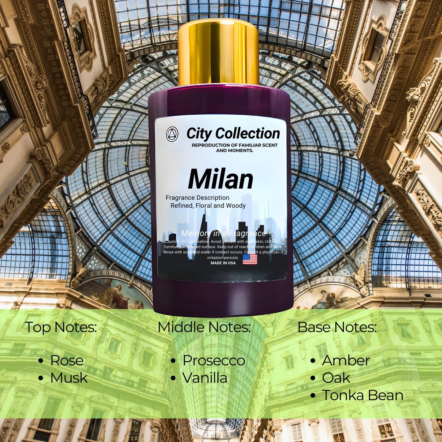 Mystic Romance Milan Aroma Oil Blend – Pack of 2 x 120ml Purple Bottles | Made in USA