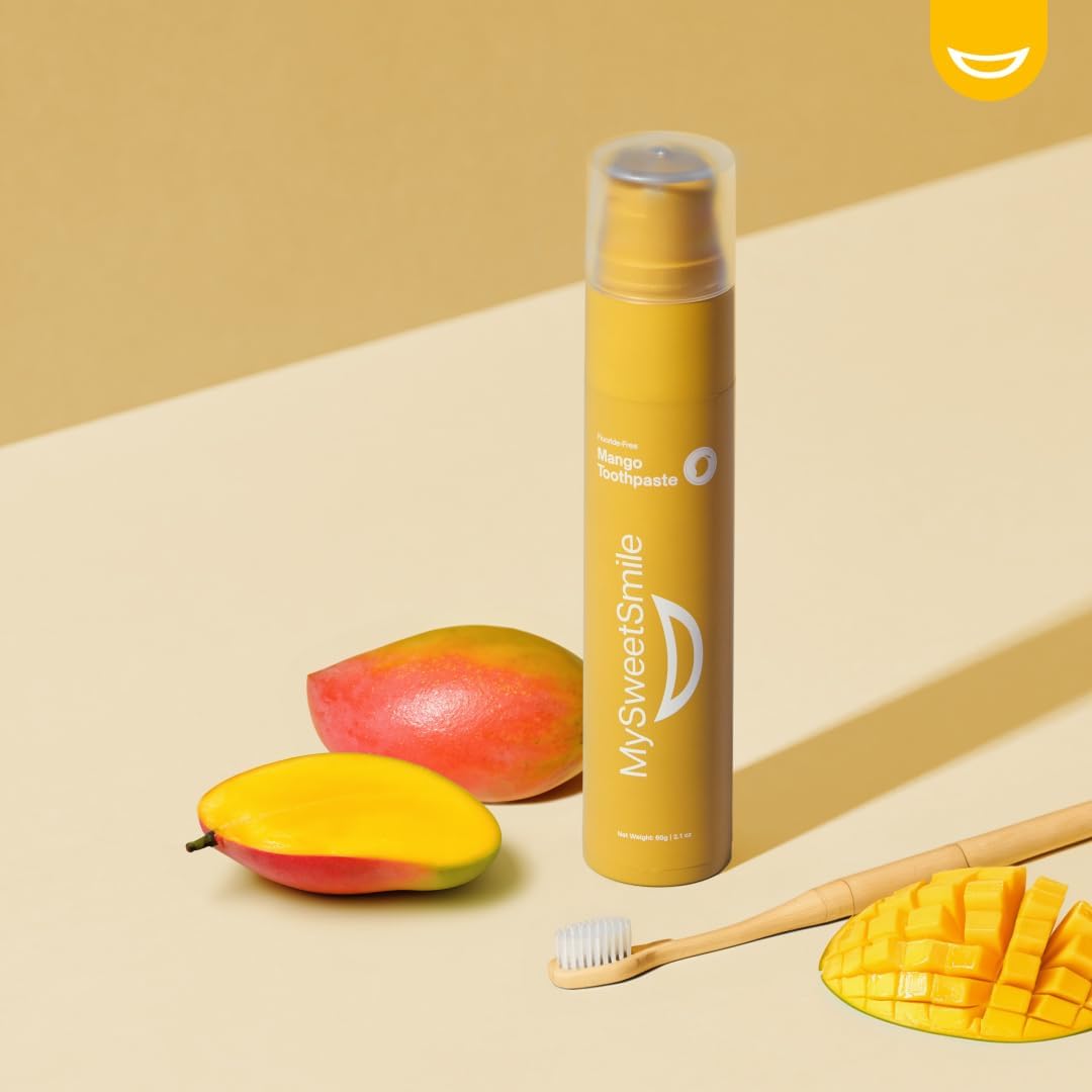 MySweetSmile Mango Toothpaste – Fluoride-Free Enamel Strengthening | Dentist-Approved & IndyBest Award-Winning 60g