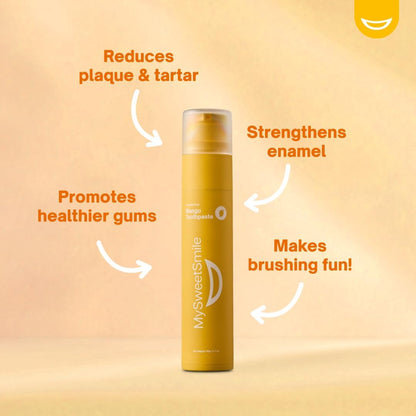 MySweetSmile Mango Toothpaste – Fluoride-Free Enamel Strengthening | Dentist-Approved & IndyBest Award-Winning 60g