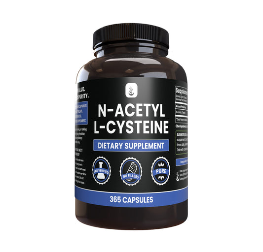 PURE ORIGINAL INGREDIENTS N-Acetyl L-Cysteine (365 Capsules) No Magnesium Or Rice Fillers, Always Pure, Lab Verified BritishVita | Premium UK Vitamins & Wellness Supplements