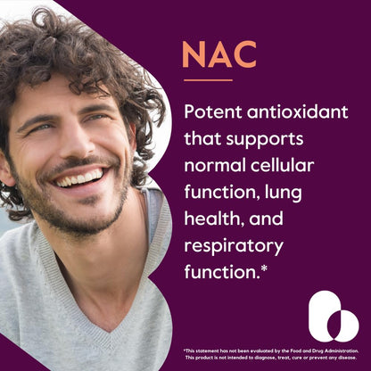 N-Acetyl L-Cysteine 600mg NAC – 120 Veg Capsules (Vegan, Gluten Free, Non-GMO)