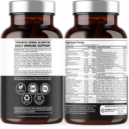 N1N Premium Plant-Based Multivitamin - 42 Ingredients, 90 Tablets