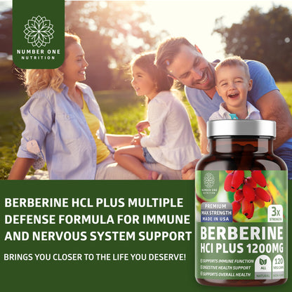 Number One Nutrition N1N Premium Berberine Plus 1200mg - 120 Caps