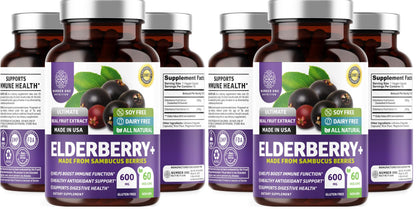 N1N Premium Black Elderberry Capsules – Max Strength for Immunity & Skin Health | 60 Veg Caps (Pack of 2)