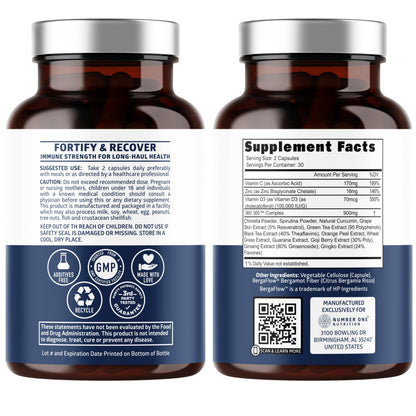 N1N LHC+ 15-in-1 Immune Support Supplement | 60 Veg Caps