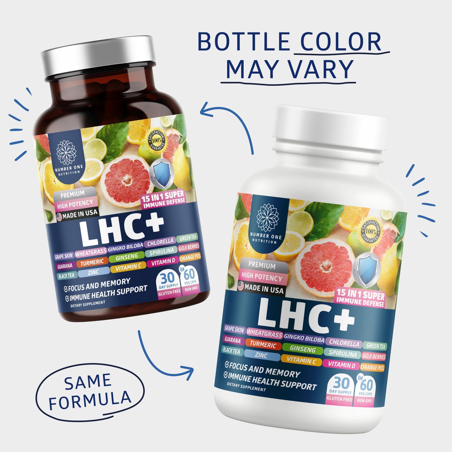 N1N LHC+ 15-in-1 Immune Support Supplement | 60 Veg Caps