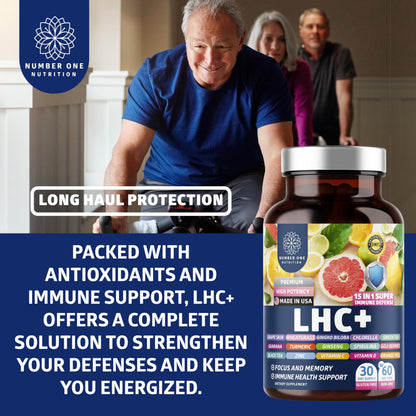N1N LHC+ 15-in-1 Immune Support Supplement | 60 Veg Caps