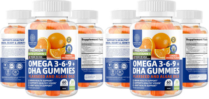 N1N Omega 3-6-9 + DHA Gummies (Vegan) – Brain & Immunity Support | Pack of 2