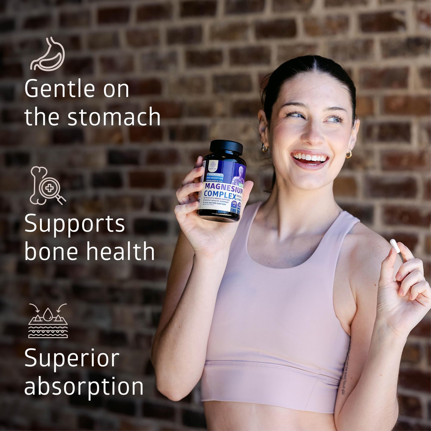 N1N Premium Magnesium Complex - High Absorption Magnesium Supplement | 120 Veggie Capsules