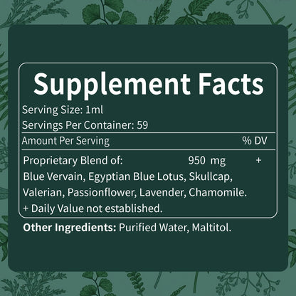Nabouherb Blue Vervain Drops – 7-in-1 Sleep Support (2oz)