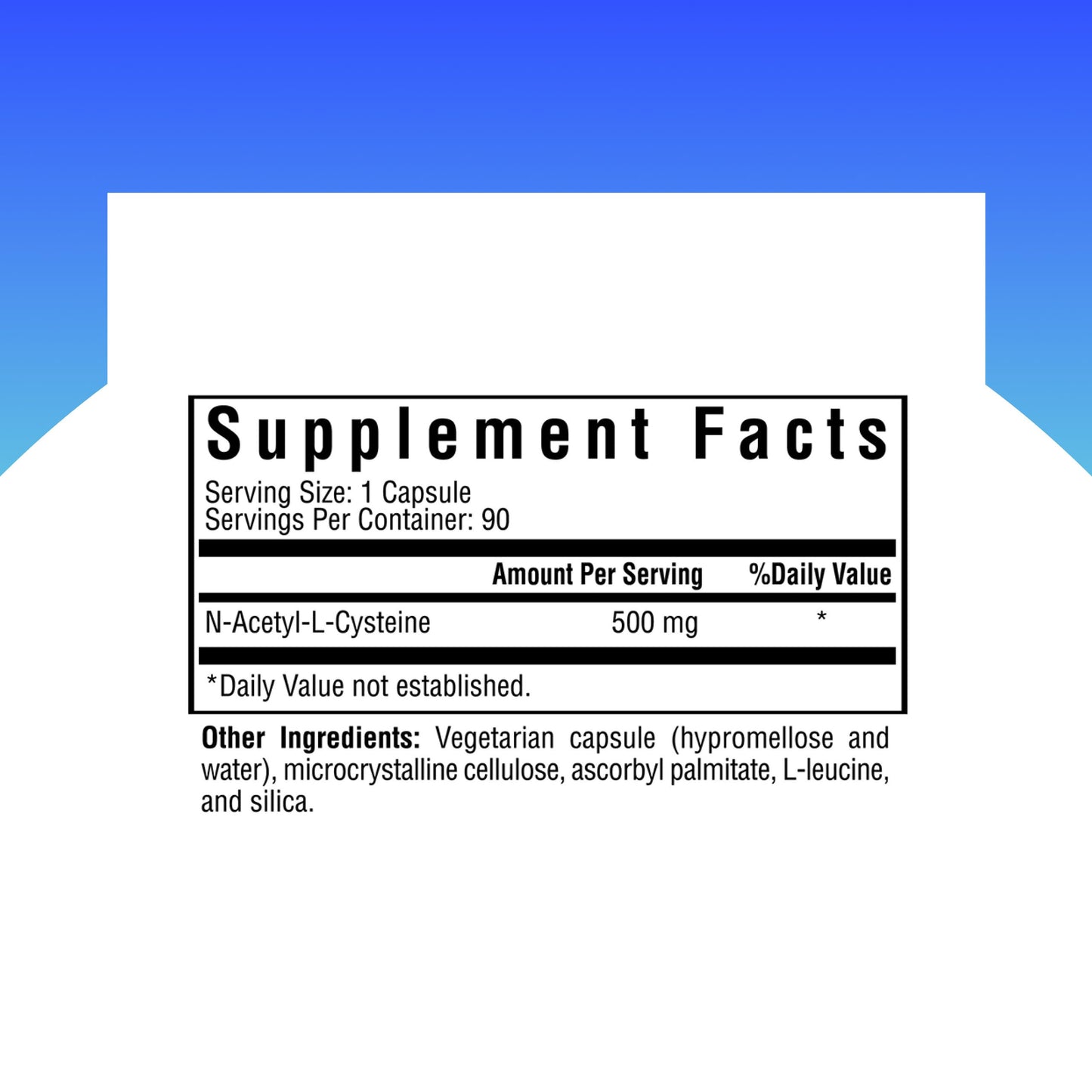 NAC 500 mg N-Acetyl-L-Cysteine – Detox & Glutathione Support | 90 Capsules