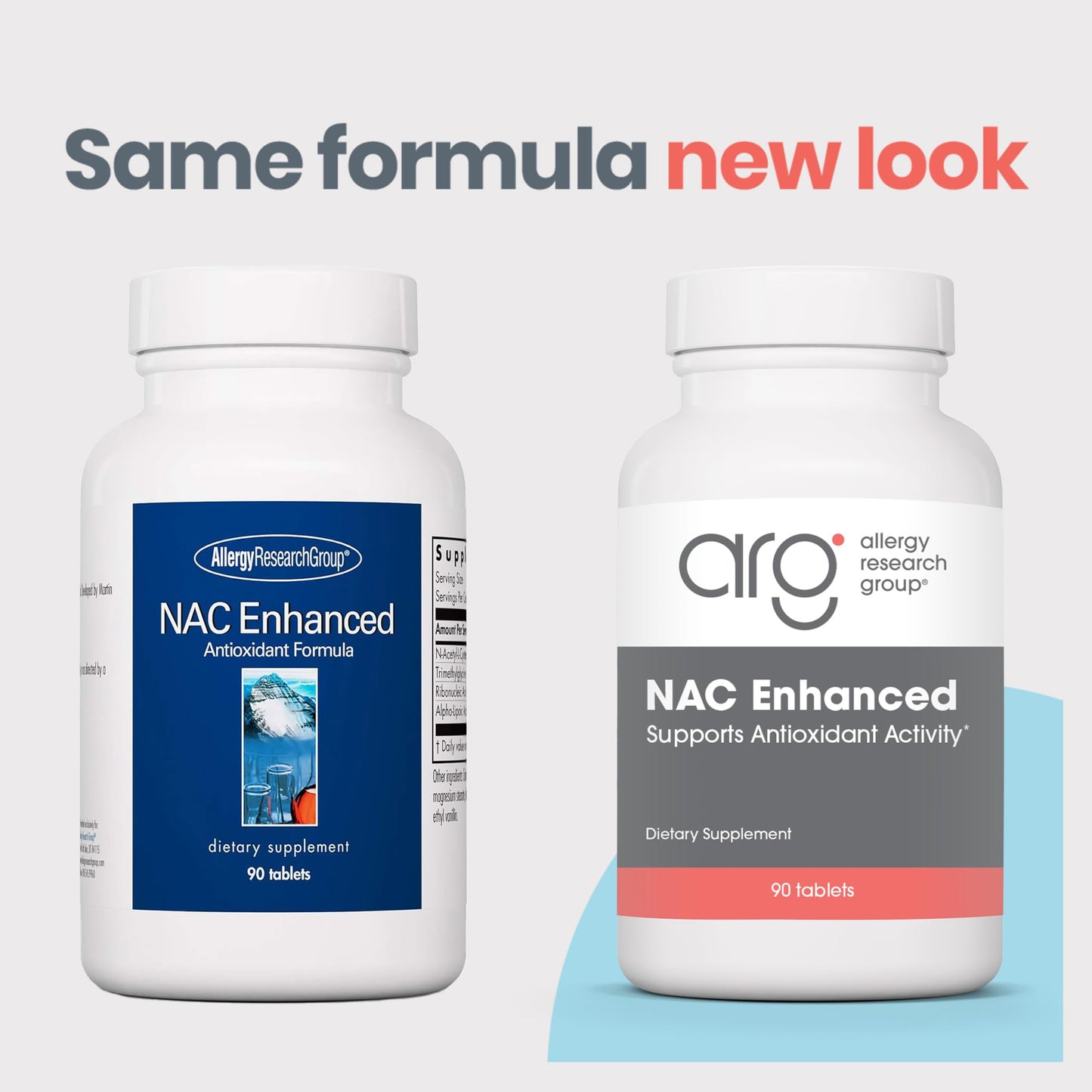 NAC Enhanced Supplement by Allergy Research Group – N-Acetyl-L-Cysteine, Glutathione Precursor, 90 Count