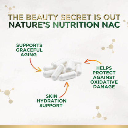 NAC Supplements N-Acetyl L-Cysteine (NAC) 1200 mg - NAC Supplement for Lung Health & Immune Support, Liver Support & Antioxidants, Freefrom N-Acetylcysteine, Gluten Free, Non-GMO, 60 Veggie Capsules
