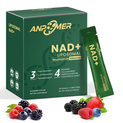 NAD+ Liposomal 600mg – Women & Men, Resveratrol, CoQ10, PQQ, D-Ribose