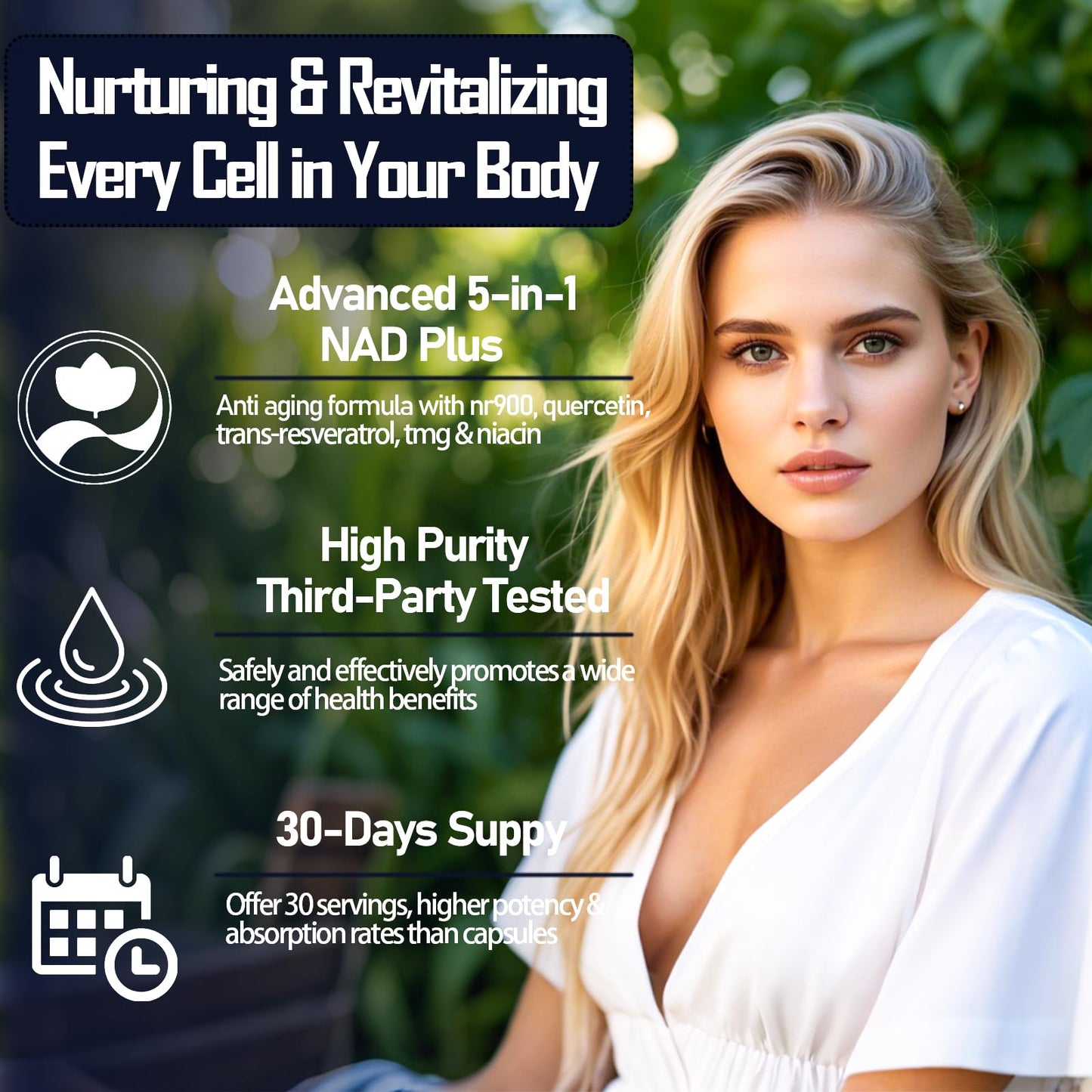 NAD+ Liposomal NR + Resveratrol 900mg | Energy & Longevity | GLOWUUP