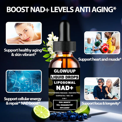 NAD+ Liposomal NR + Resveratrol 900mg | Energy & Longevity | GLOWUUP