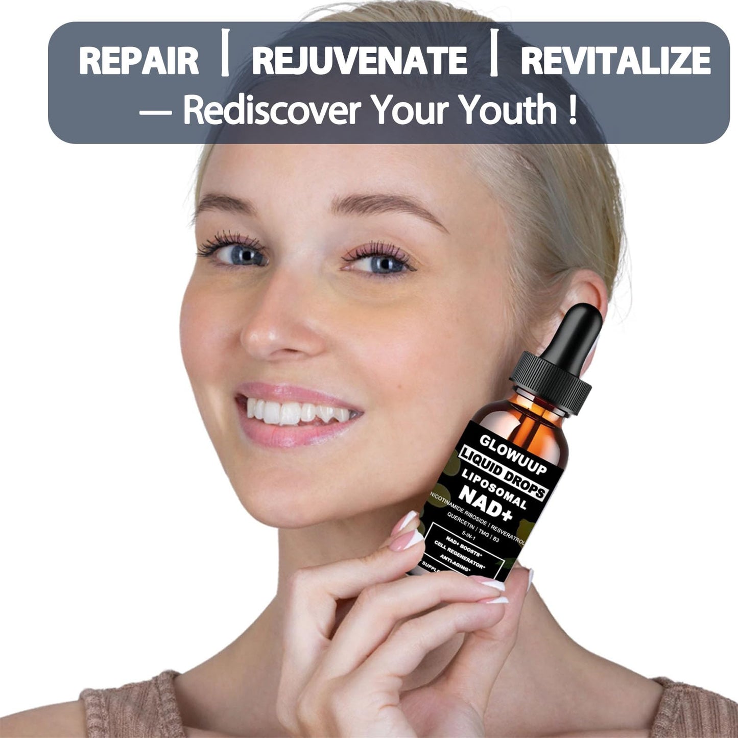 NAD+ Liposomal NR + Resveratrol 900mg | Energy & Longevity | GLOWUUP