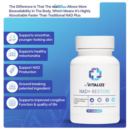 NAD+ Supplement 750mg | Advanced NR for Anti-Aging & Cellular Energy | 30 Servings